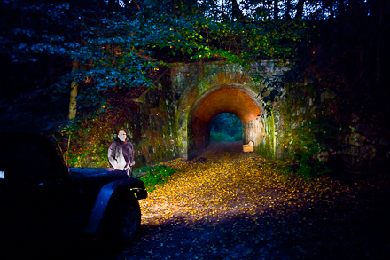 DrweckPaniLucyna-9994774 Night time tour of the disused railway line